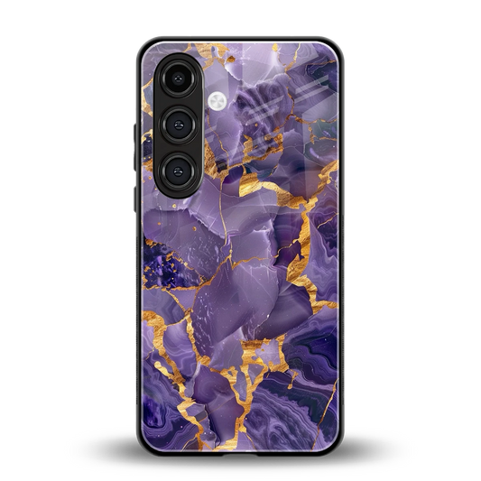 Royal Amethyst back phone cover | glass case for samsung galaxy s24 fe