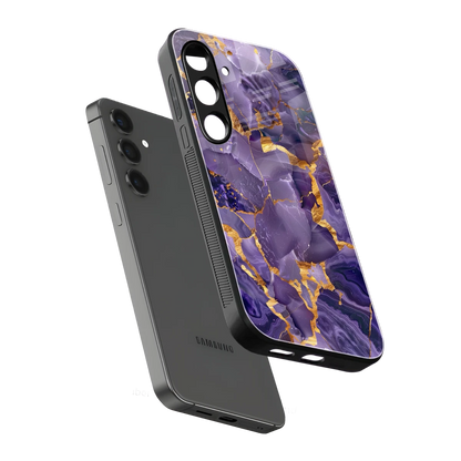 Royal Amethyst sleek samsung galaxy s24 cover with tempered glass back and TPU edges