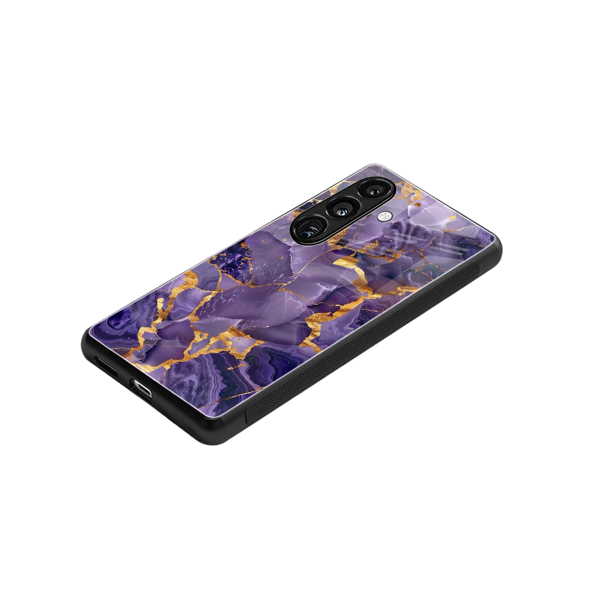 Royal Amethyst stylish phone case for samsung galaxy s24 | glossy glass and slim fit
