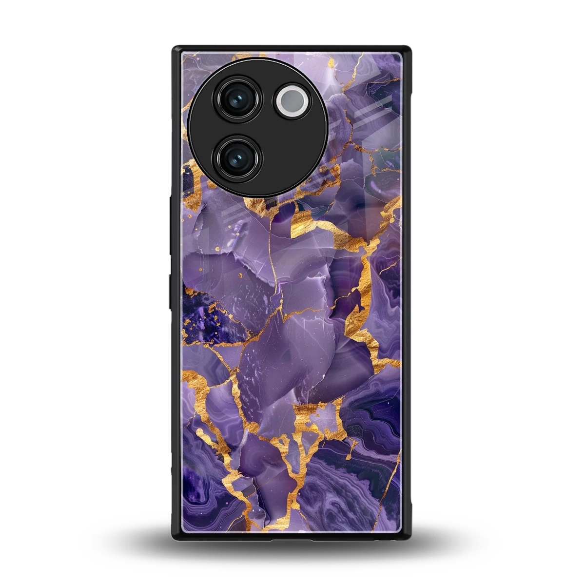Royal Amethyst back phone cover | glass case for vivo v30e