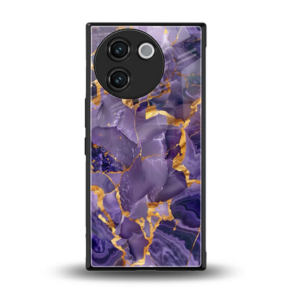 Royal Amethyst back phone cover | glass case for vivo v30e