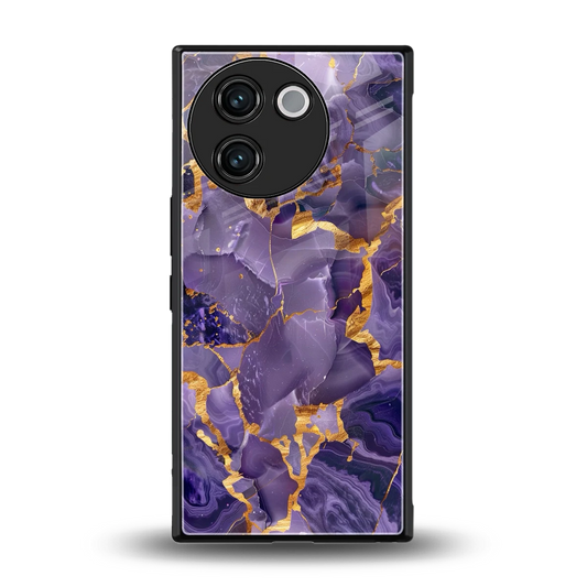 Royal Amethyst back phone cover | glass case for vivo v30e
