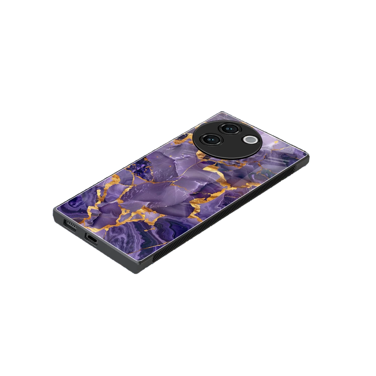 Royal Amethyst stylish phone case for vivo v30e | glossy glass and slim fit
