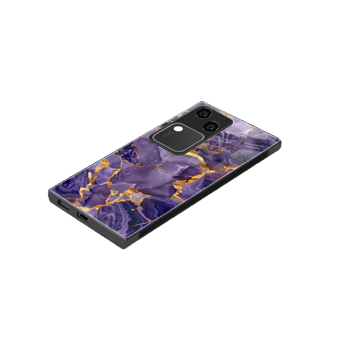 Royal Amethyst stylish phone case for vivo v30 | glossy glass and slim fit