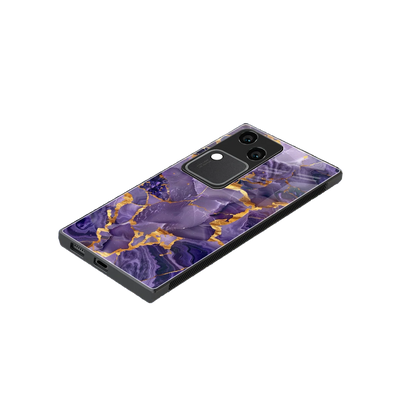 Royal Amethyst stylish phone case for vivo v30 | glossy glass and slim fit