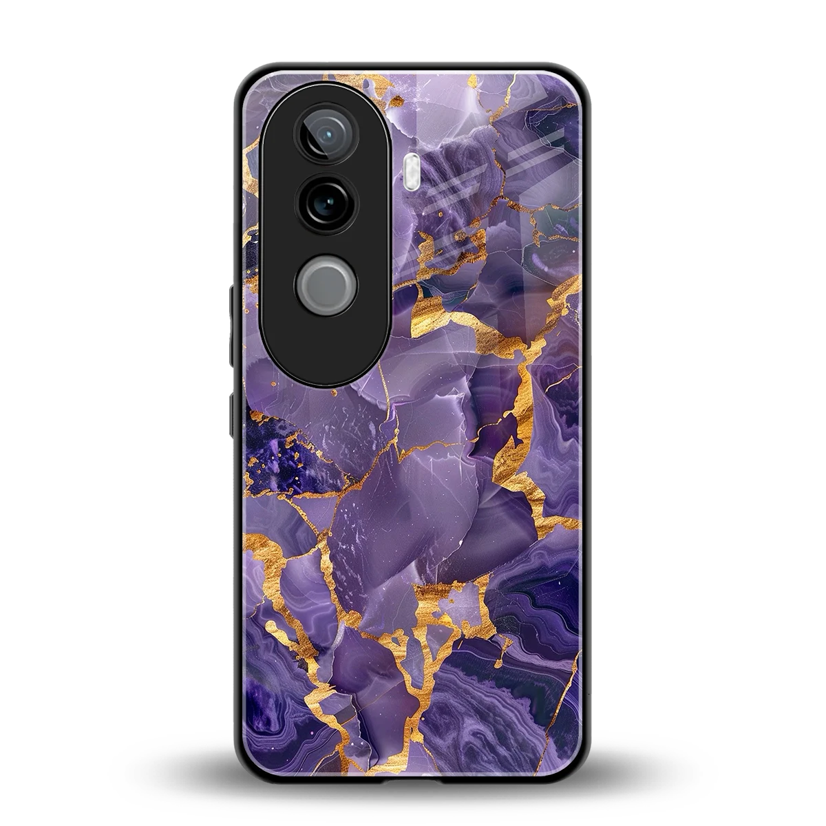 Royal Amethyst back phone cover | glass case for vivo v40e