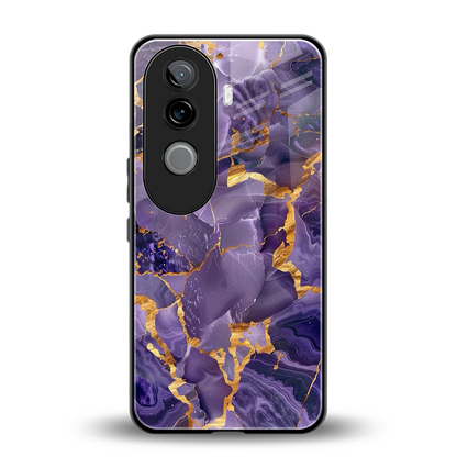 Royal Amethyst back phone cover | glass case for vivo v40e