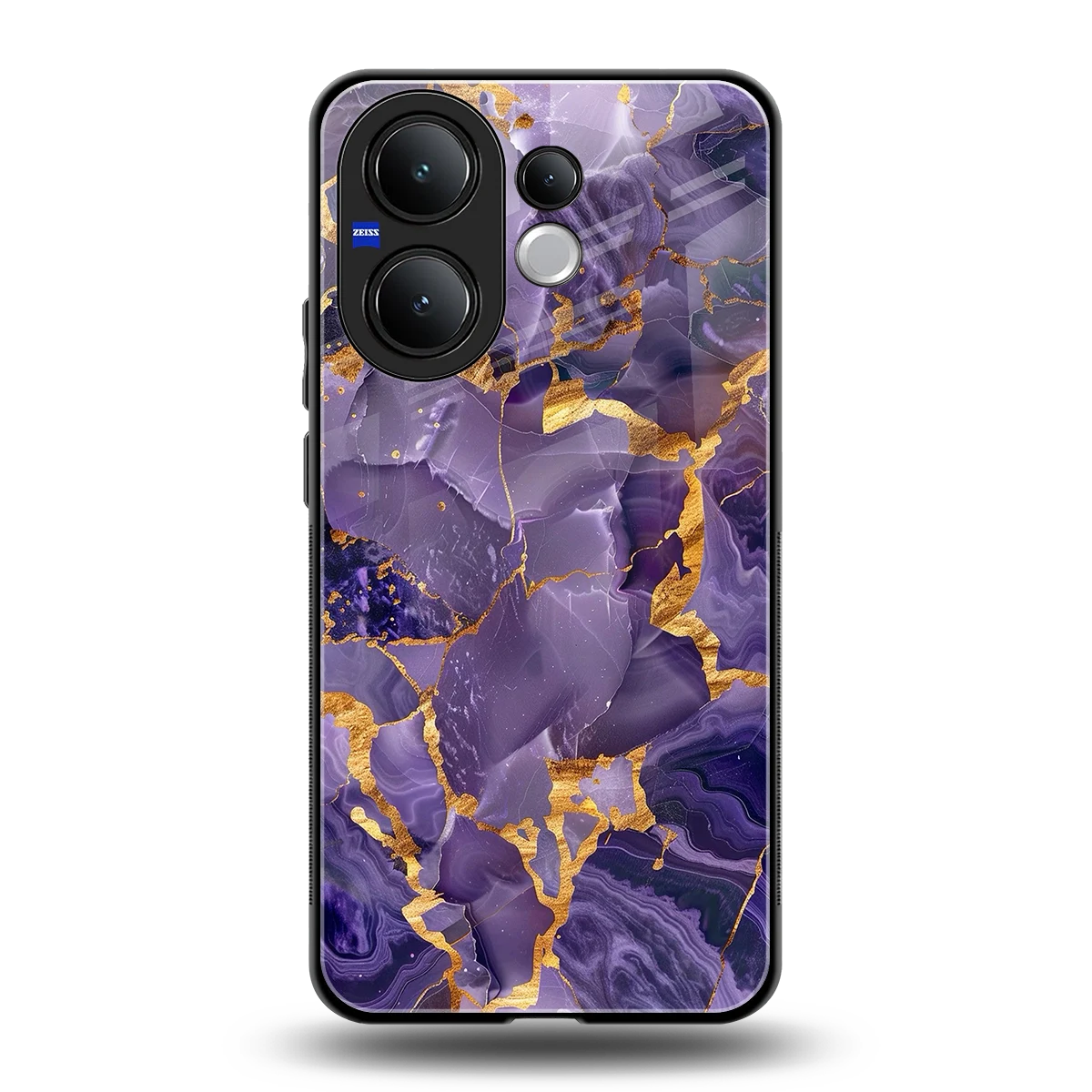 Royal Amethyst back phone cover | glass case for vivo v60