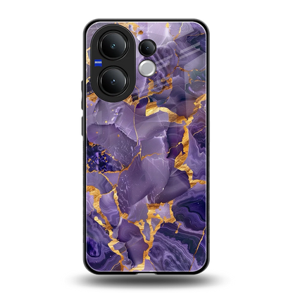 Royal Amethyst back phone cover | glass case for vivo v60
