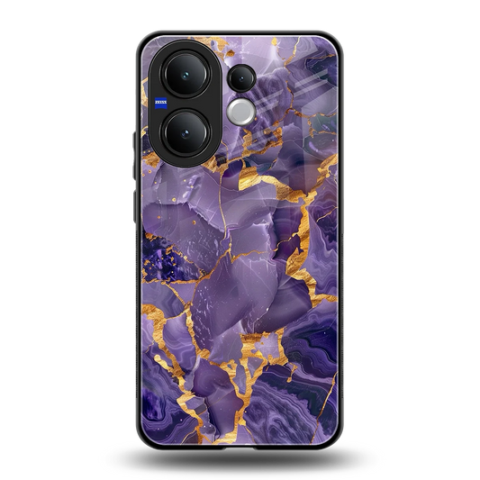 Royal Amethyst back phone cover | glass case for vivo v60