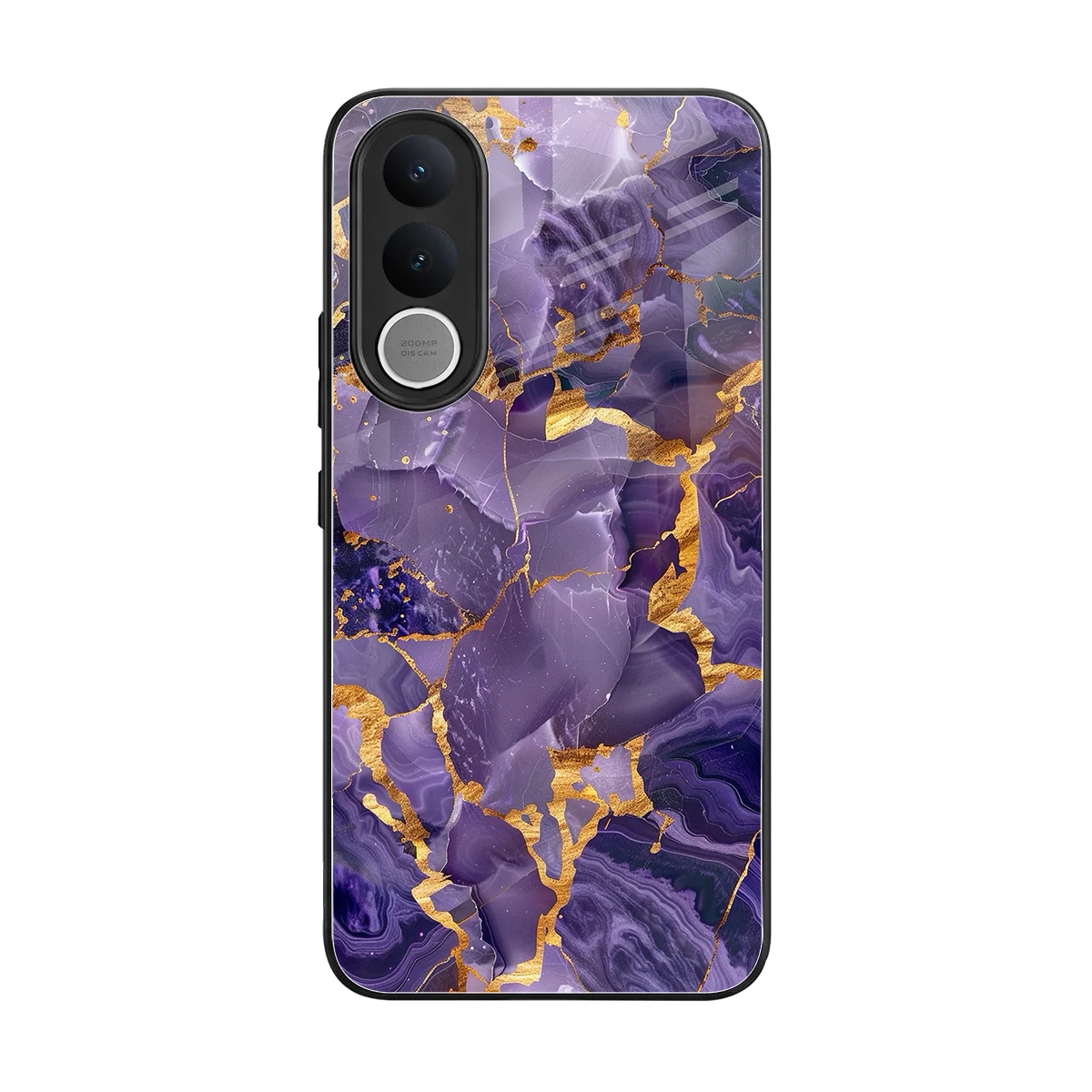 Royal Amethyst back phone cover | glass case for vivo v70 fe