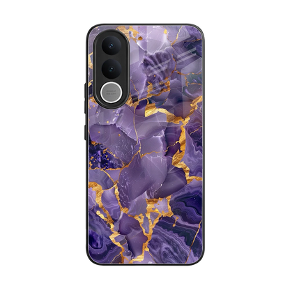 Royal Amethyst back phone cover | glass case for vivo v70 fe