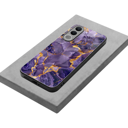 Royal Amethyst stylish phone case for vivo v70 fe | glossy glass and slim fit