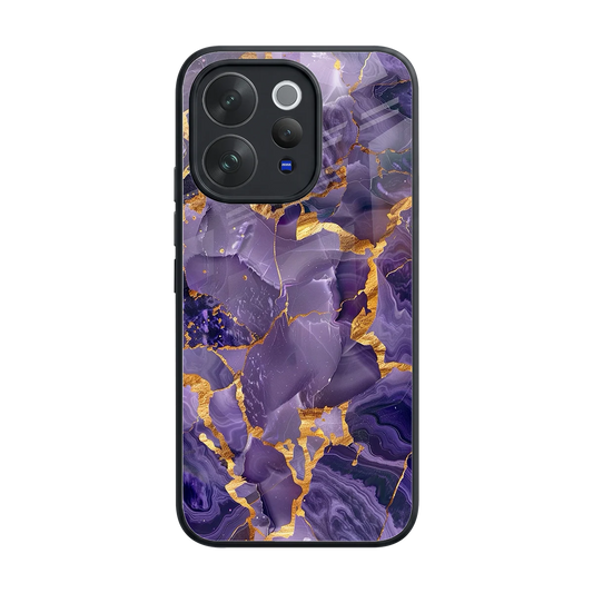 Royal Amethyst back phone cover | glass case for vivo v70