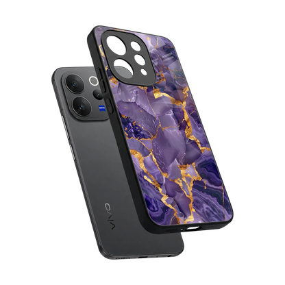 Royal Amethyst sleek vivo v70 elite cover with tempered glass back and TPU edges