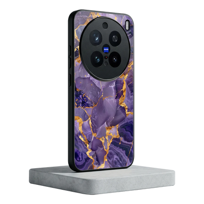 Royal Amethyst vivo x200 pro mobile cover | shockproof glass phone case