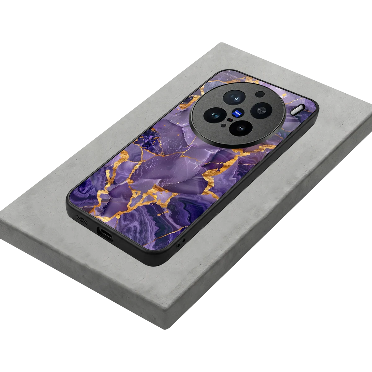 Royal Amethyst stylish phone case for vivo x200 pro | glossy glass and slim fit