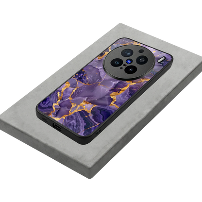 Royal Amethyst stylish phone case for vivo x200 pro | glossy glass and slim fit