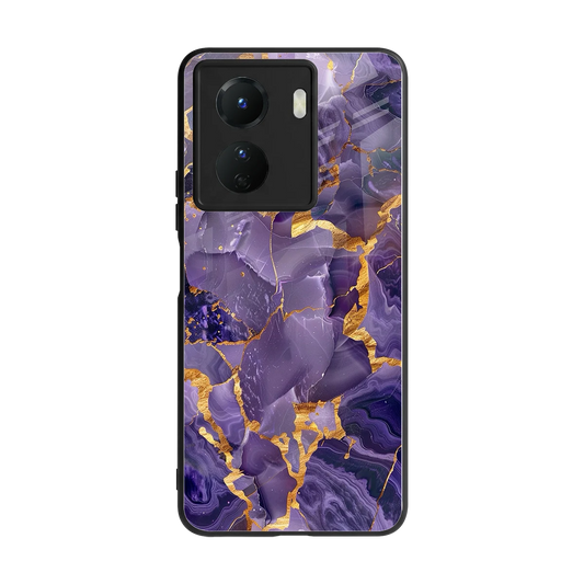 Royal Amethyst back phone cover | glass case for vivo y16