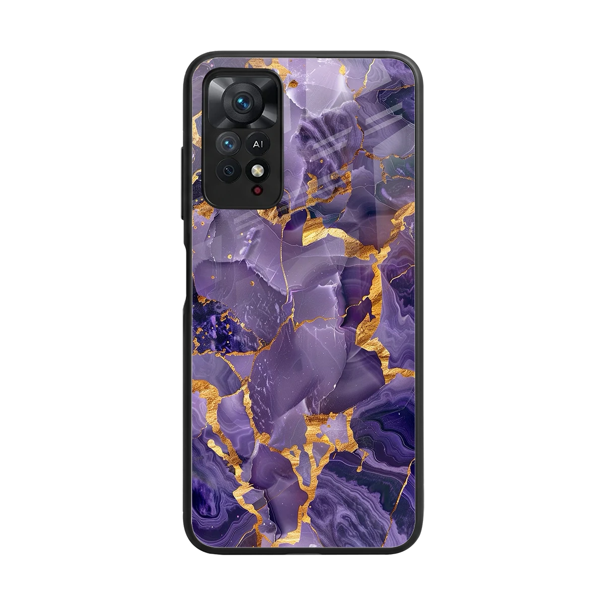 Royal Amethyst back phone cover | glass case for redmi note 11 pro