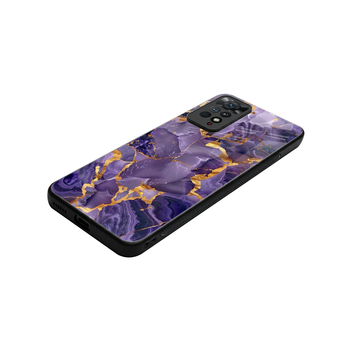 Royal Amethyst stylish phone case for redmi note 11 pro | glossy glass and slim fit