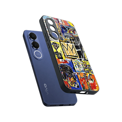 Royal Art sleek vivo v70 fe cover with tempered glass back and TPU edges