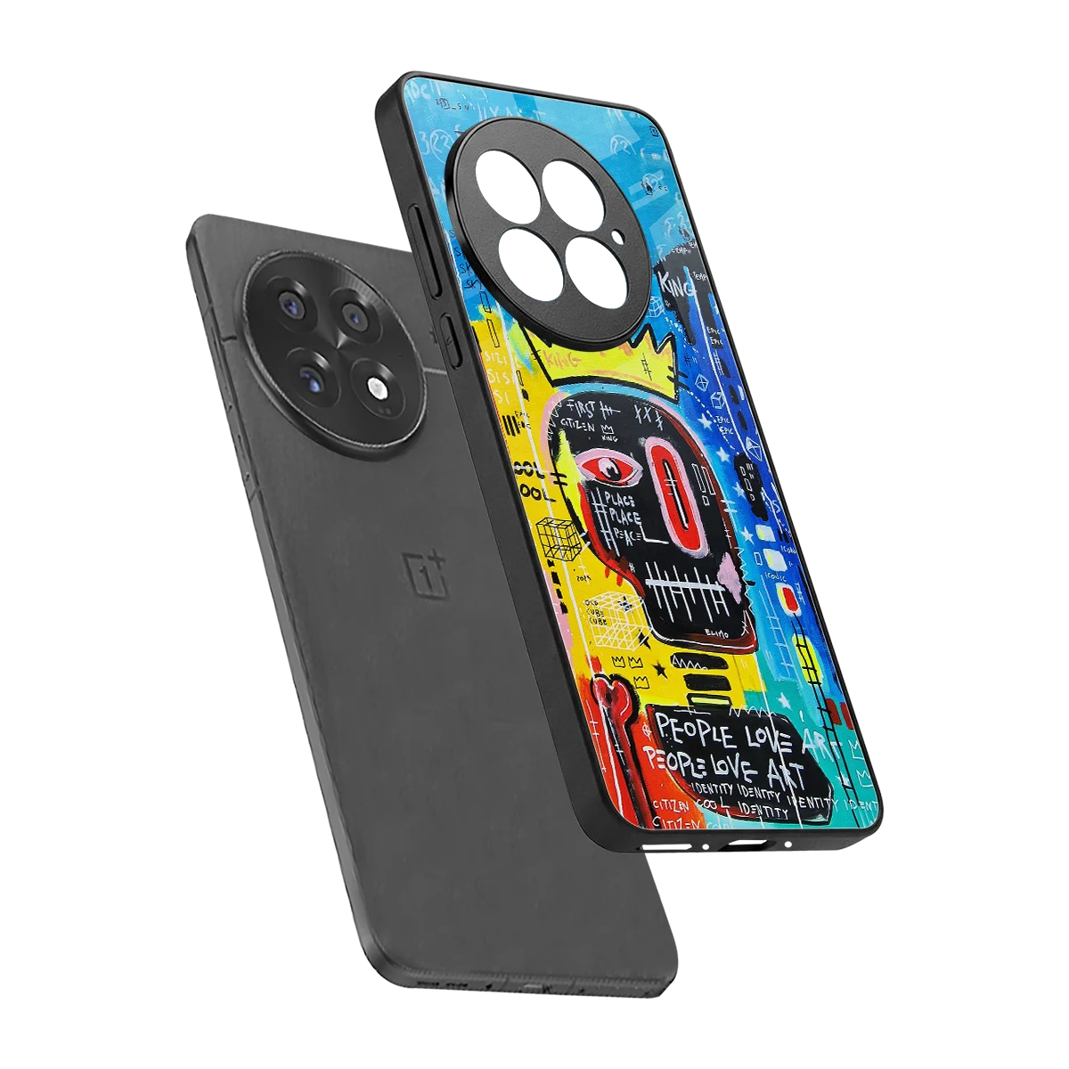 Royal Graffiti sleek oneplus 13 cover with tempered glass back and TPU edges