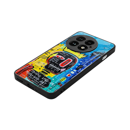 Royal Graffiti stylish phone case for oneplus 13 | glossy glass and slim fit