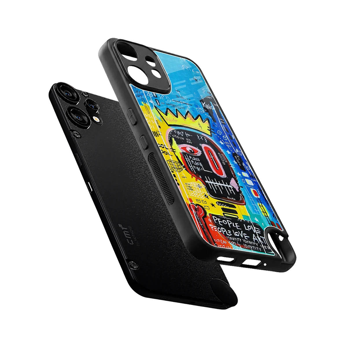 Royal Graffiti sleek cmf nothing phone 2 pro cover with tempered glass back and TPU edges