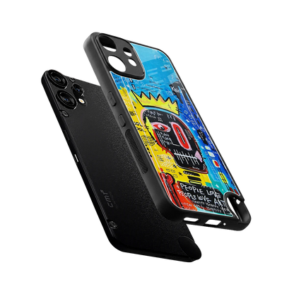 Royal Graffiti sleek cmf nothing phone 2 pro cover with tempered glass back and TPU edges