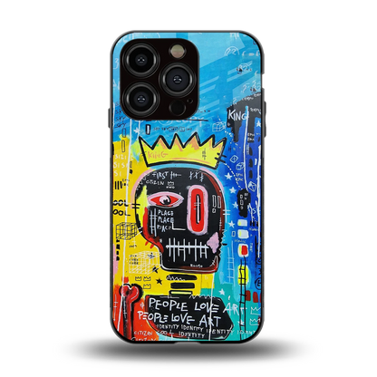Royal Graffiti back phone cover | glass case for iphone 13 pro