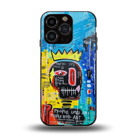 Royal Graffiti back phone cover | glass case for iphone 13 pro