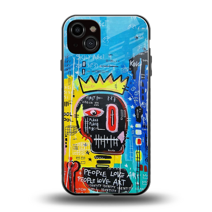 Royal Graffiti back phone cover | glass case for iphone 15 plus