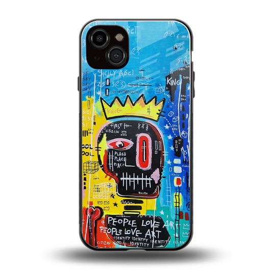 Royal Graffiti back phone cover | glass case for iphone 15 plus