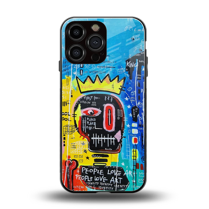 Royal Graffiti back phone cover | glass case for iphone 15 pro max