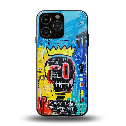Royal Graffiti back phone cover | glass case for iphone 15 pro max