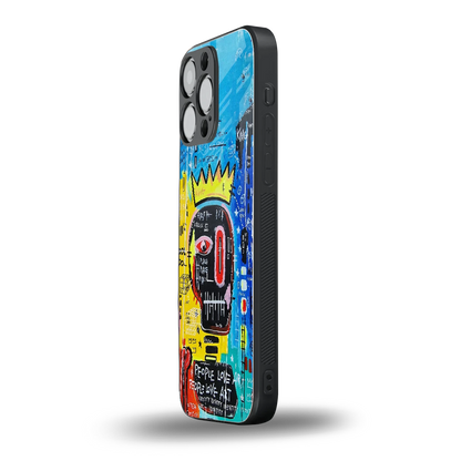 Royal Graffiti iphone 15 pro max mobile cover | shockproof glass phone case