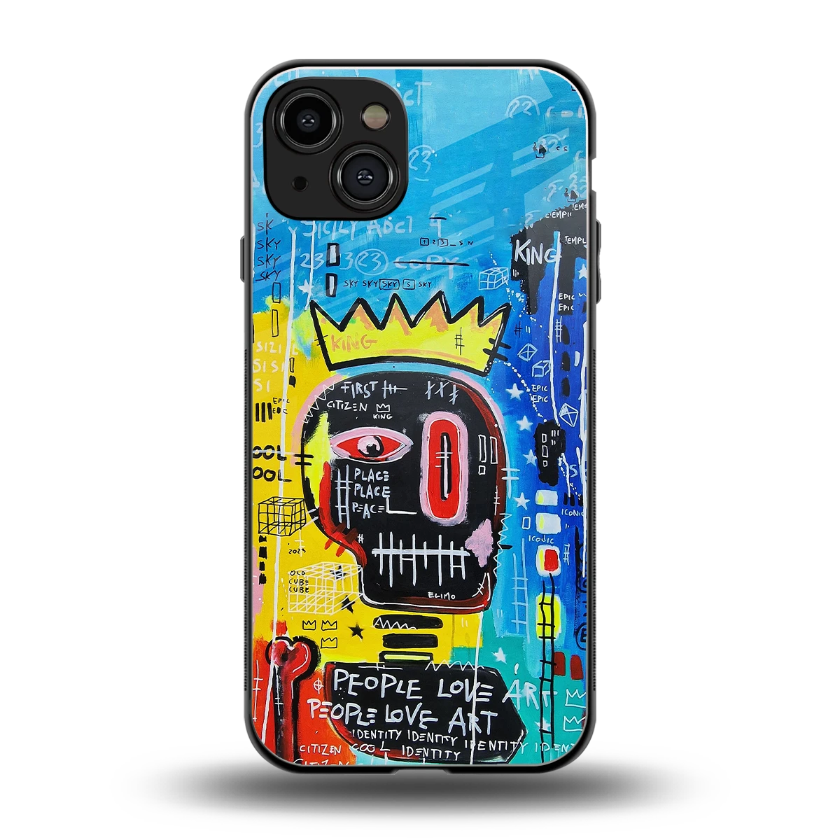 Royal Graffiti back phone cover | glass case for iphone 15