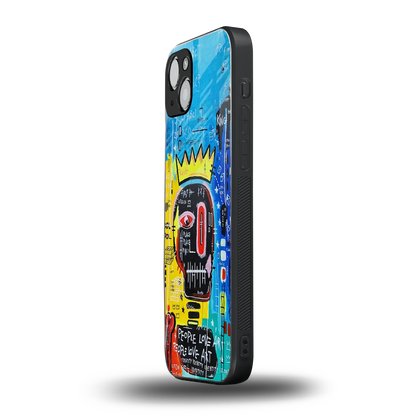 Royal Graffiti iphone 15 mobile cover | shockproof glass phone case