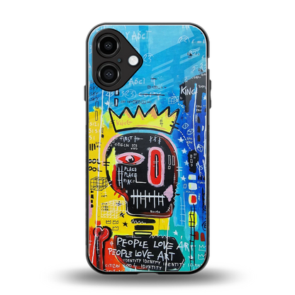 Royal Graffiti back phone cover | glass case for iphone 16 plus