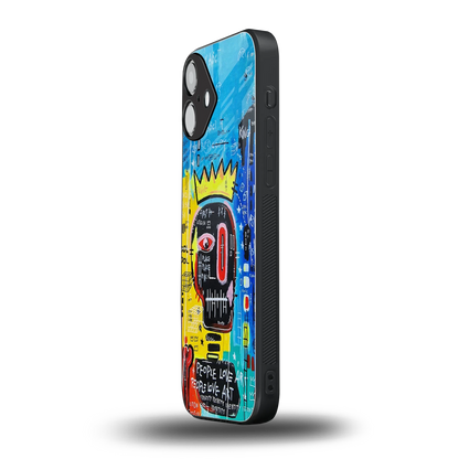 Royal Graffiti iphone 16 plus mobile cover | shockproof glass phone case