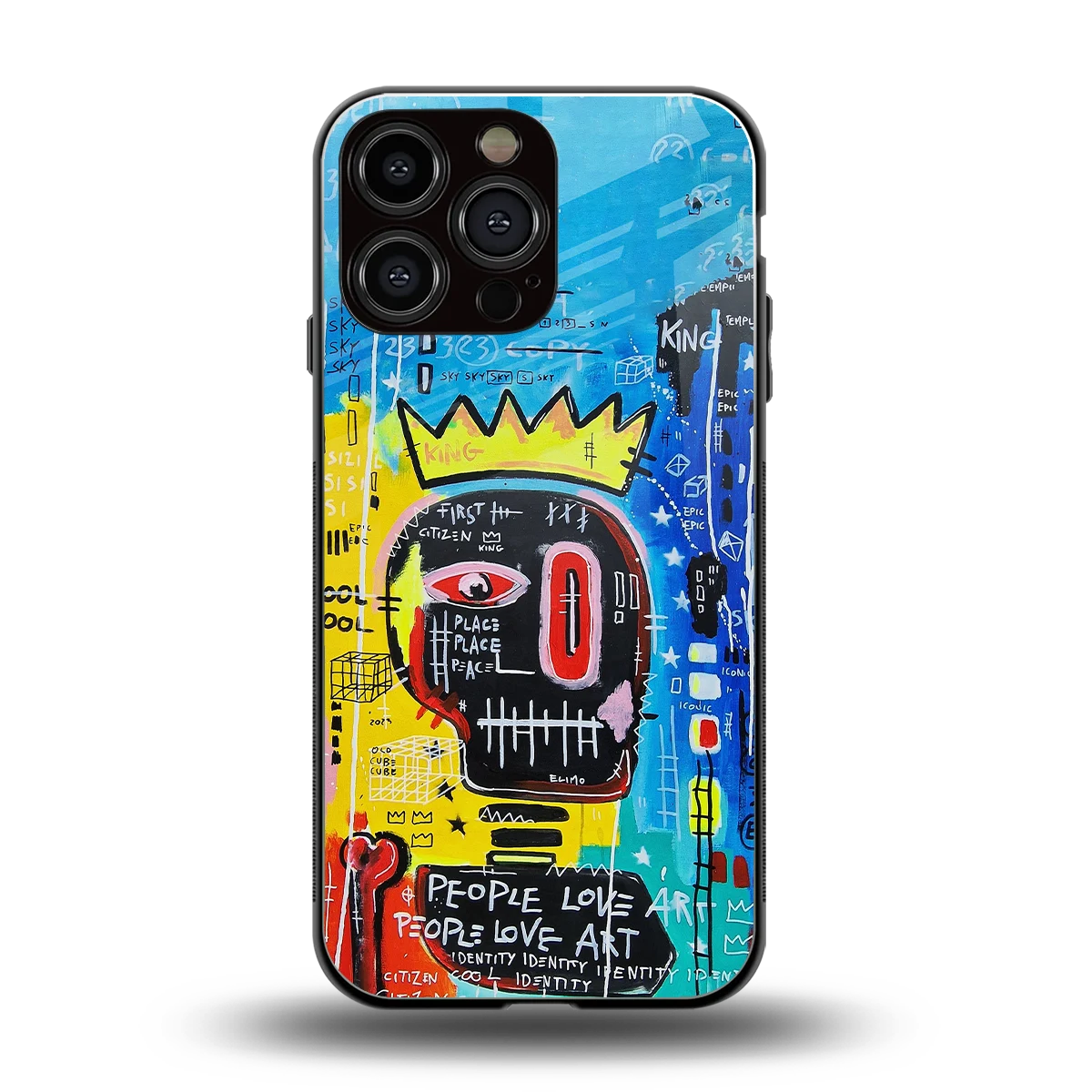 Royal Graffiti back phone cover | glass case for iphone 16 pro max