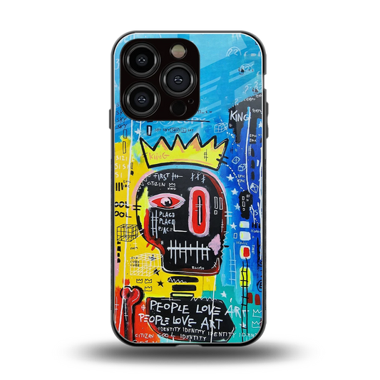 Royal Graffiti back phone cover | glass case for iphone 16 pro