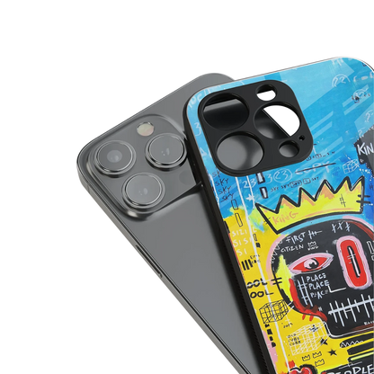 Royal Graffiti stylish phone case for iPhone 16 | glossy glass and slim fit