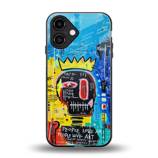 Royal Graffiti Phone Case for Iphone 16 | Glass Case