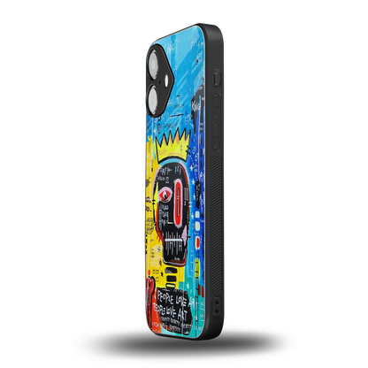 Royal Graffiti Phone Case for Iphone 16 | Glass Case
