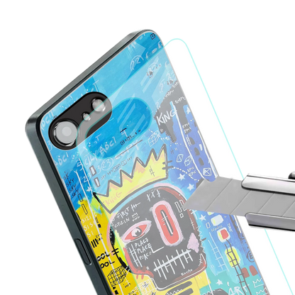 Royal Graffiti stylish phone case for iphone 16e | glossy glass and slim fit