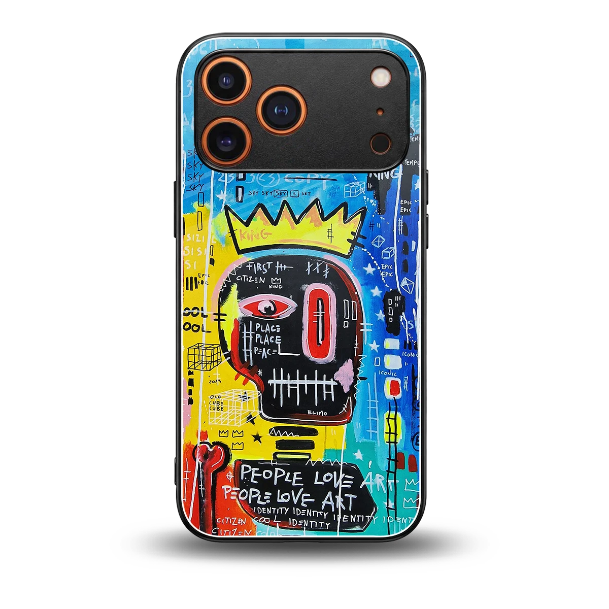 Royal Graffiti back phone cover | glass case for iphone 17 pro