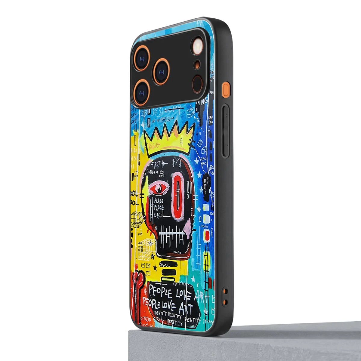 Royal Graffiti iphone 17 pro mobile cover | shockproof glass phone case