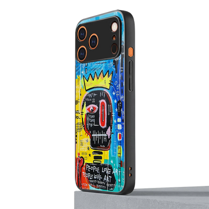 Royal Graffiti iphone 17 pro max mobile cover | shockproof glass phone case